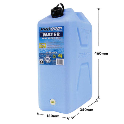 22lt Light Blue Water Jerry Can w/tap