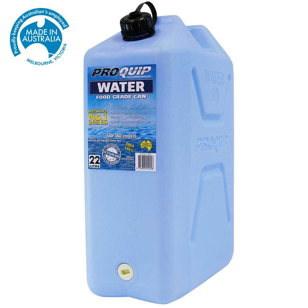 22lt Light Blue Water Jerry Can w/tap