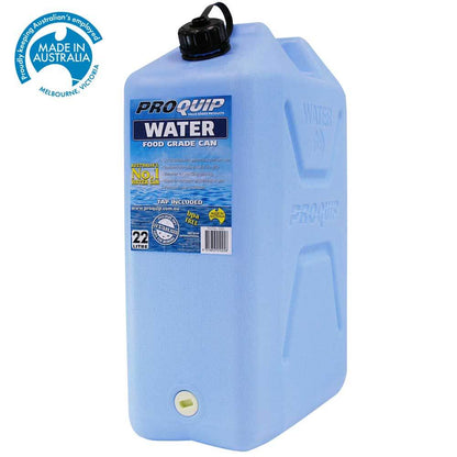 22lt Light Blue Water Jerry Can w/tap