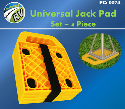 On the Road RV yellow jack pads-set of 4