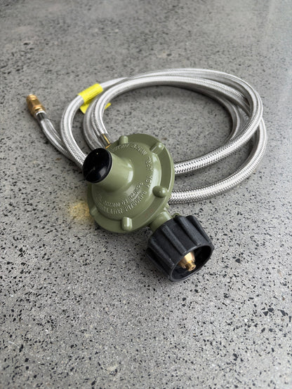 2m gas hose w/ reg. (incl. fem. coup.)