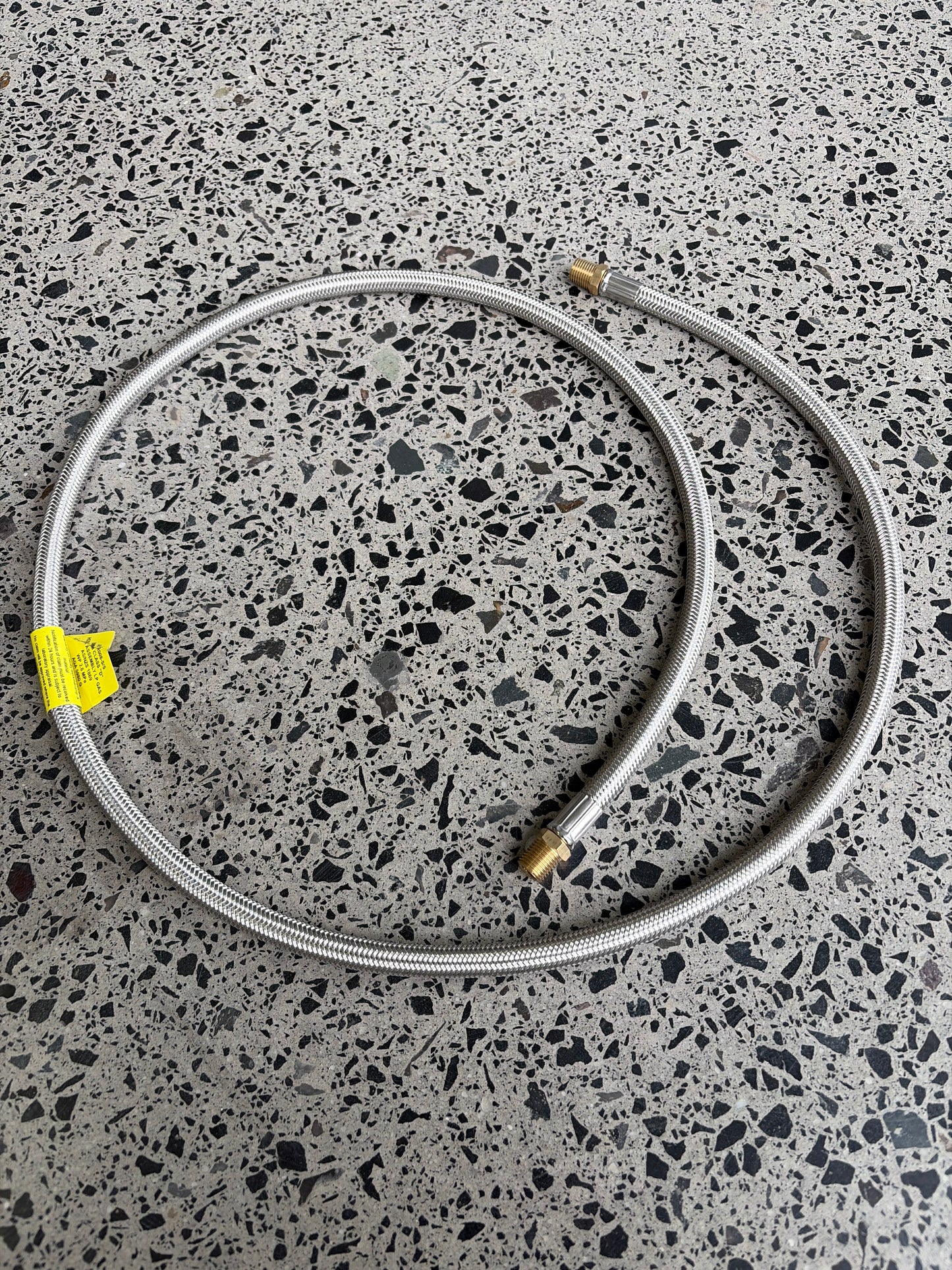 Gas hose 1450mm long 1/4M BSP x 1/4M BSP