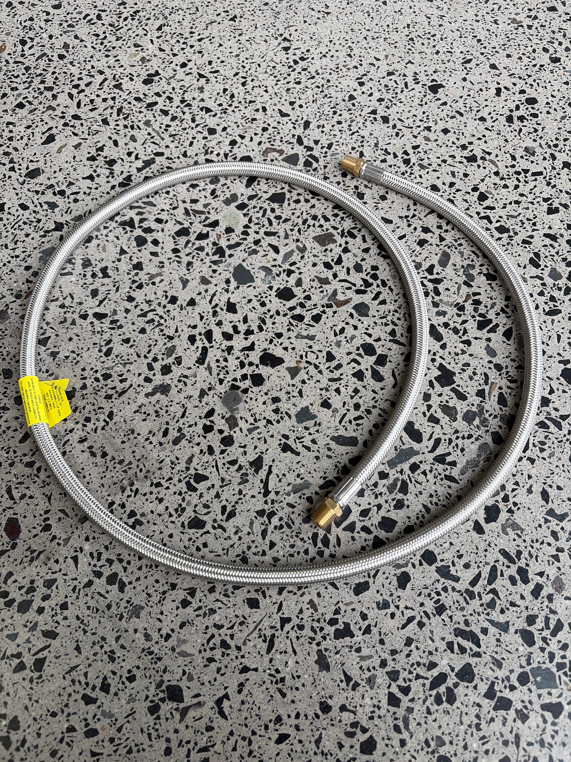 Gas hose 1450mm long 1/4M BSP x 1/4M BSP