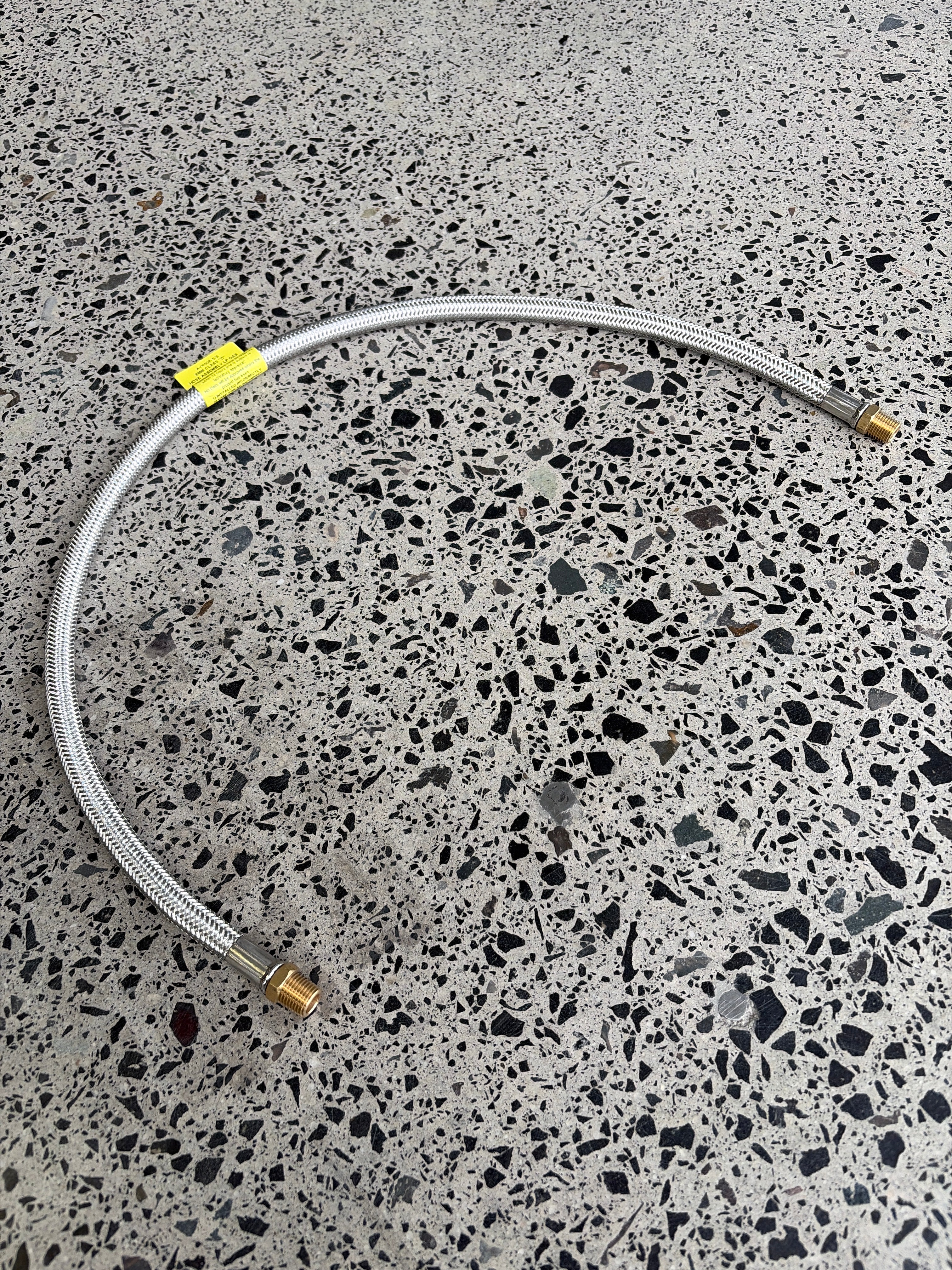 Gas hose 750mm long 1/4M BSP x 1/4M BSP