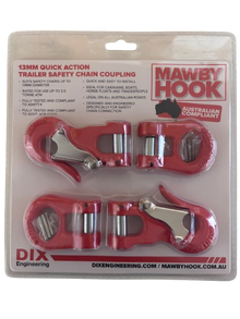 Mawby Hook AS4177.4 3.5T ATM rated towing hook 13mm twin pack