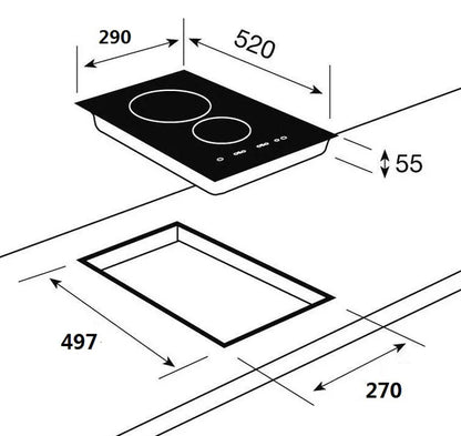 Safiery - Induction Stove Dual Hob
