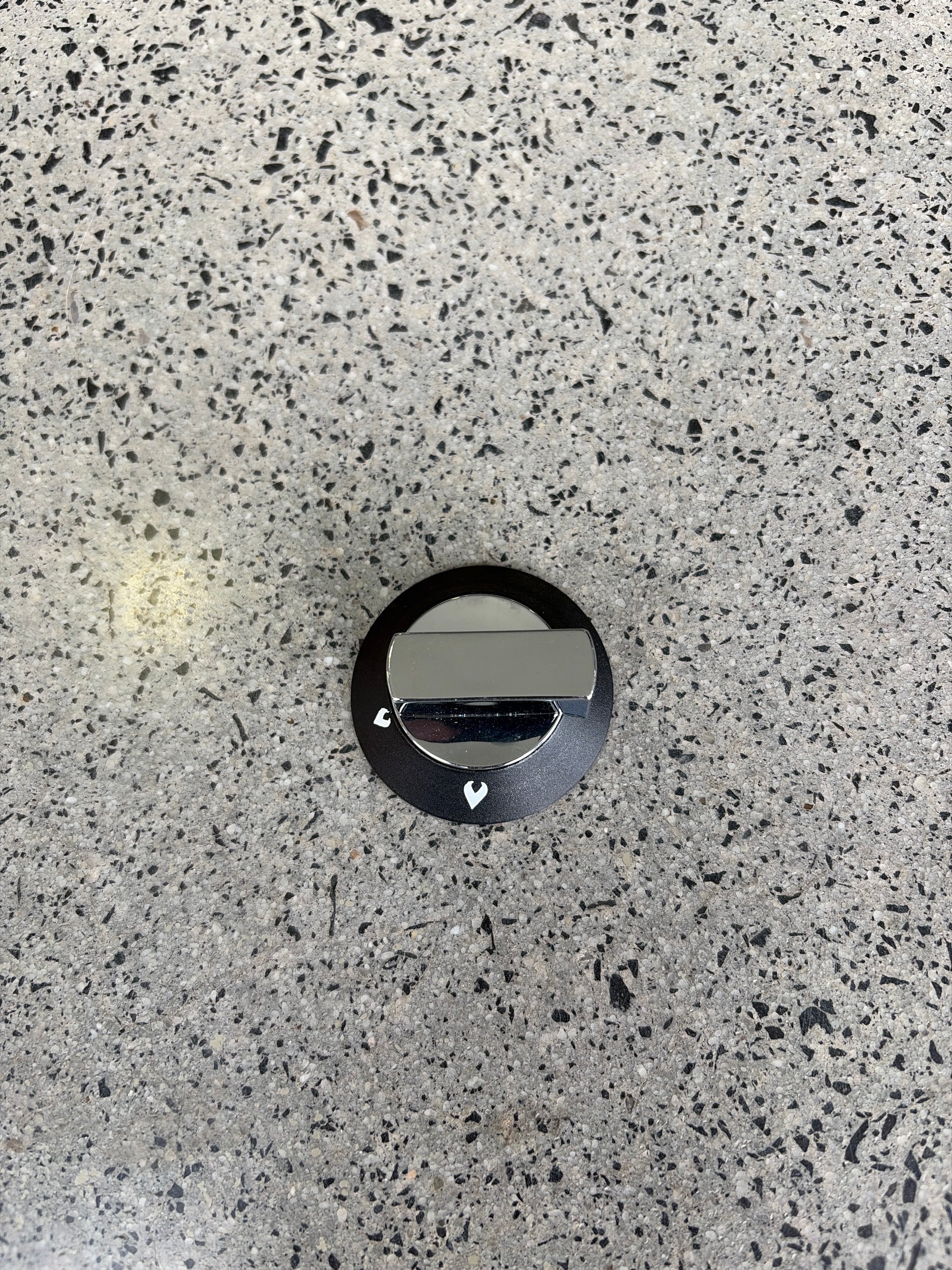 Thetford gas burner knob (shiny silver)